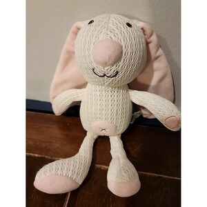 Tommy Tippee Betty Bunny White and Pink Rabbit Sewn Eyes Plush 10 Inch